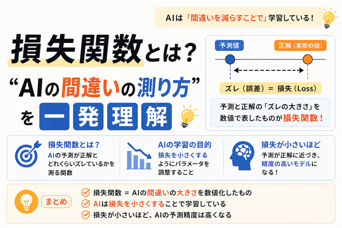【G検定対策】損失関数とは？わかりやすく整理