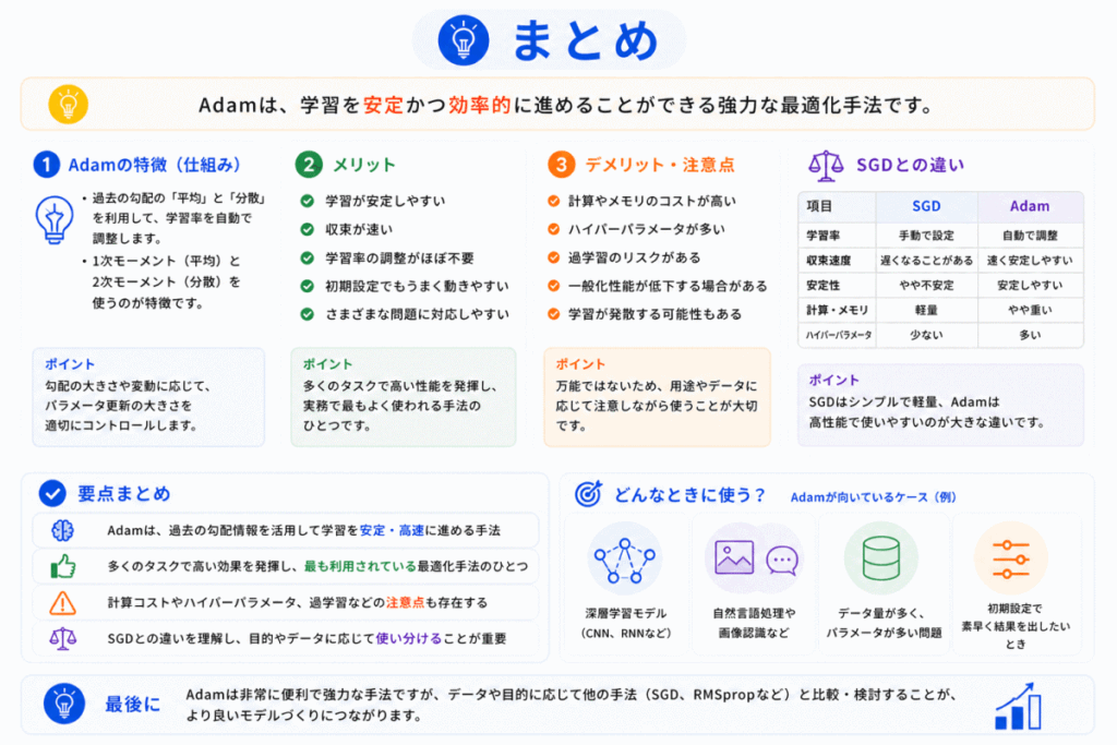 Adamのまとめのイメージ画像