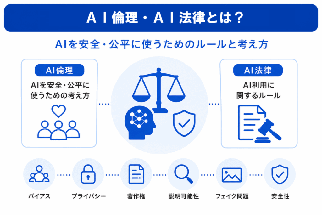 AI倫理・AI法律とは?のイメージ画像