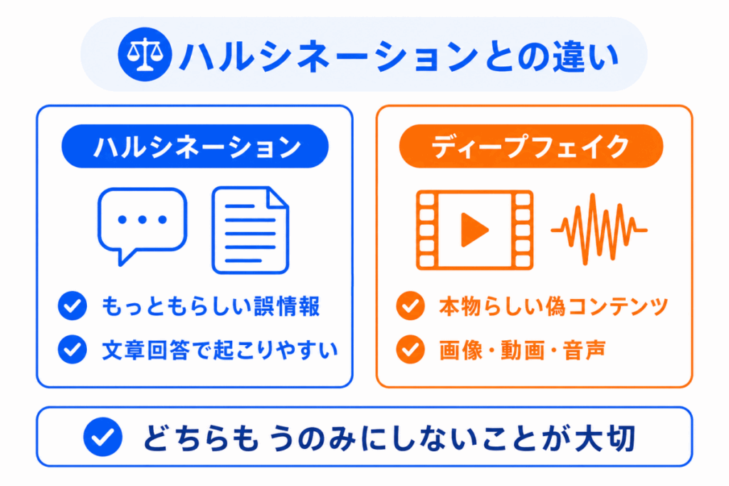 ハルシネーションとの違いのイメージ画像