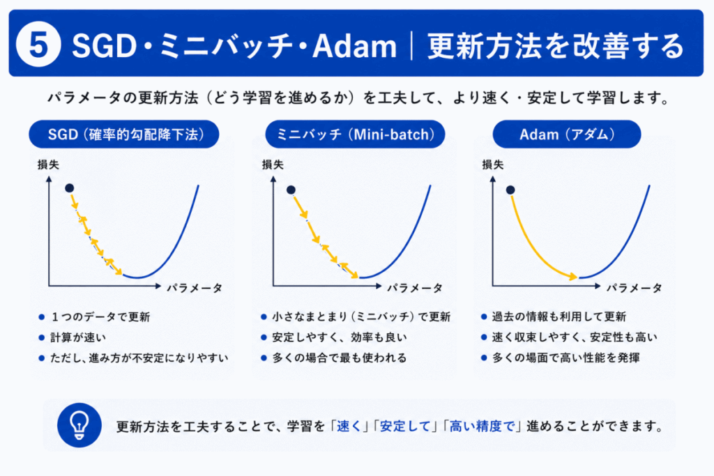AI学習の流れのイメージ画像⑤