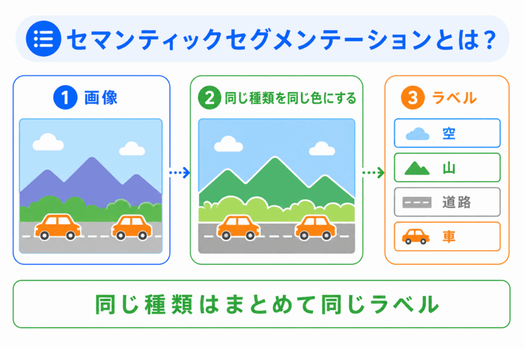 セマンティックセグメンテーションとは?のイメージ画像
