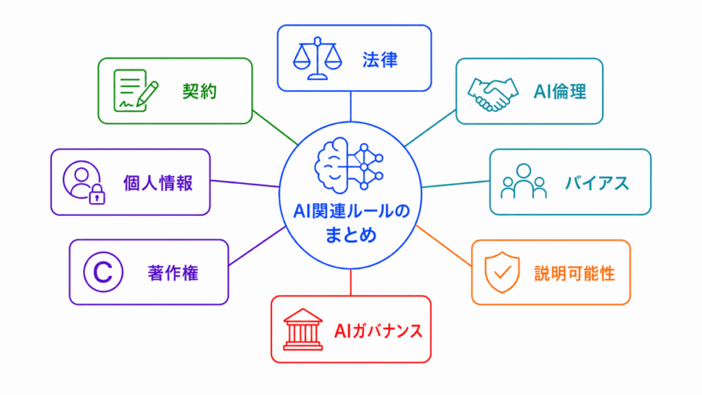 AIに関する法律と契約・AI倫理・AIガバナンスの重要用語まとめのイメージ画像