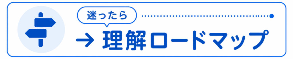 どこからはじめればいいかわからない人「理解ロードマップ」のイメージ画像