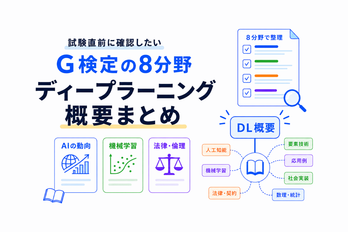 【G検定対策】ディープラーニングの概要まとめ｜ニューラルネットワーク・学習の流れ・過学習をつなげて理解する