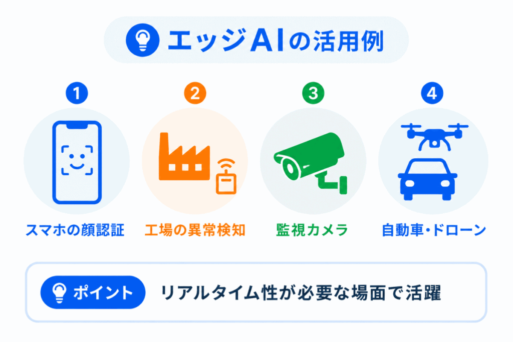 エッジAIの活用例のイメージ画像