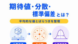 【G検定対策】期待値・分散・標準偏差とは?|データの平均的な値とばらつきをわかりやすく整理