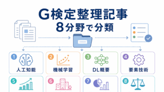 【G検定対策】G検定整理記事を8分野で分類｜苦手分野から学べる記事一覧