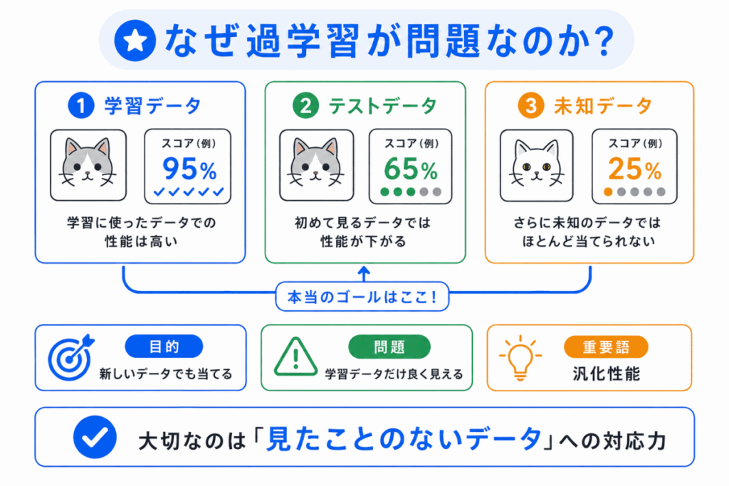 なぜ過学習が問題なのか?のイメージ画像