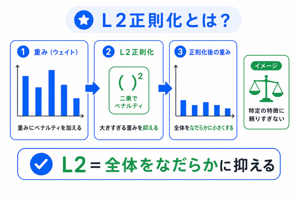 L2正則化とは?のイメージ画像