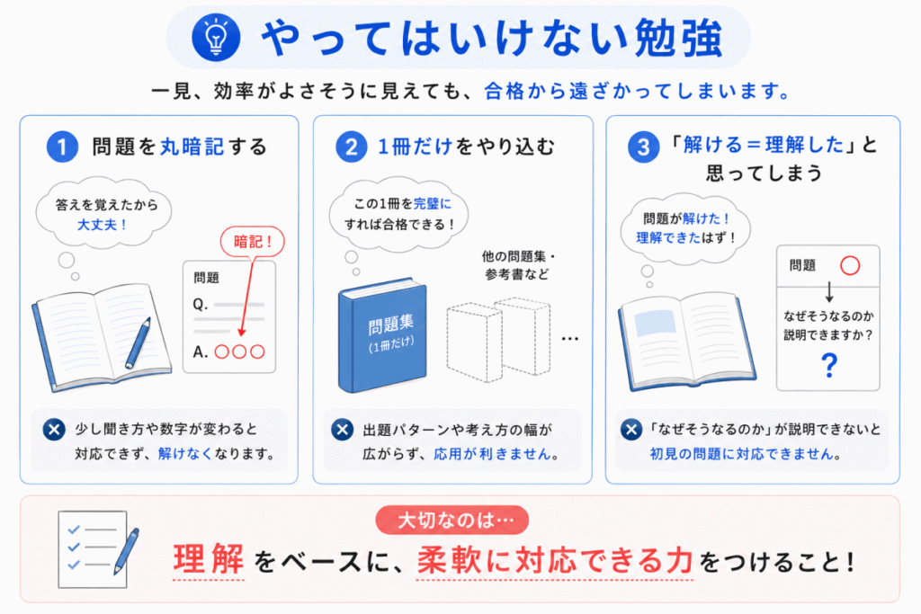 やってはいけない勉強のイメージ画像