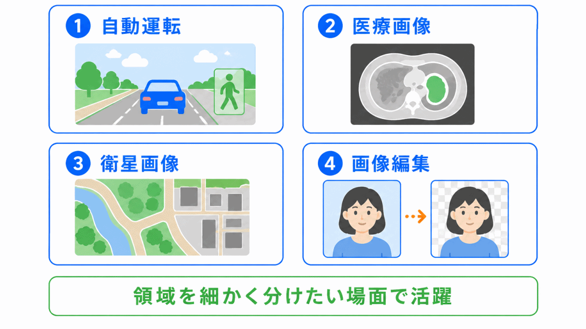 セグメンテーションが使われる例のイメージ画像