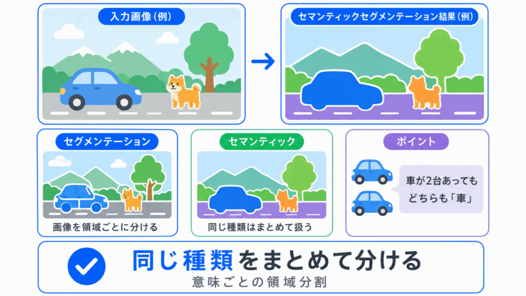 セマンティックセグメンテーションとの関係のイメージ画像