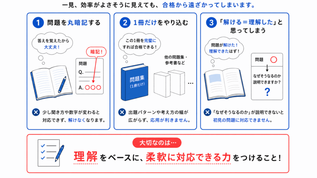 やってはいけない勉強のイメージ画像